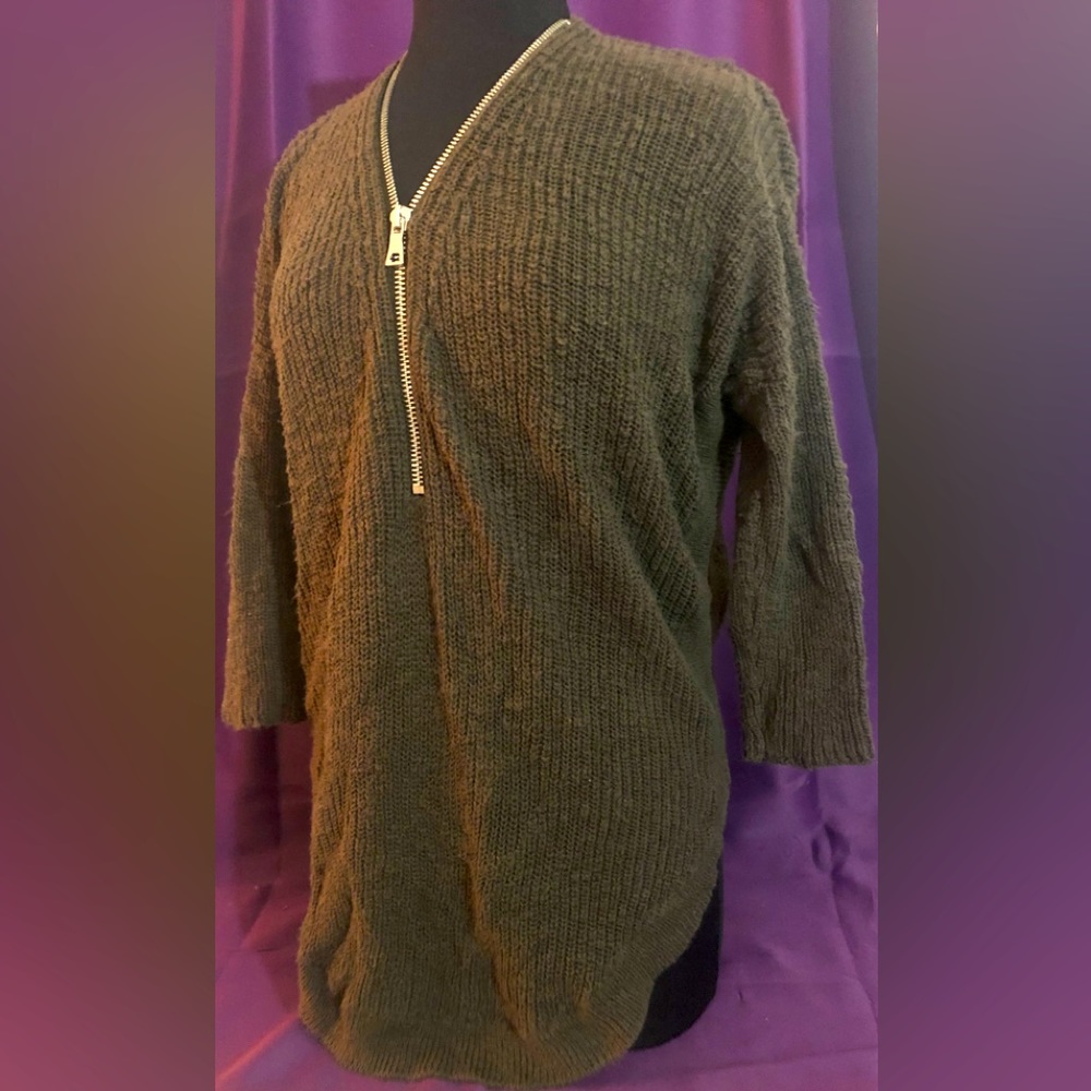 I’ve green Express sweater XS.